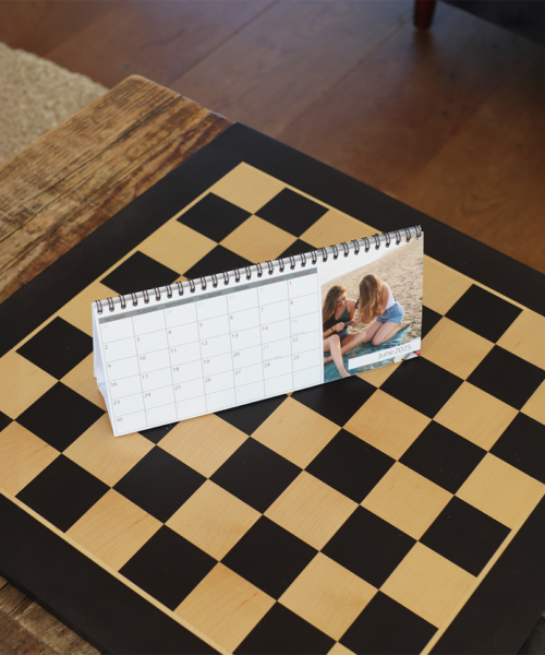 Custom Horizontal Desk Calendar