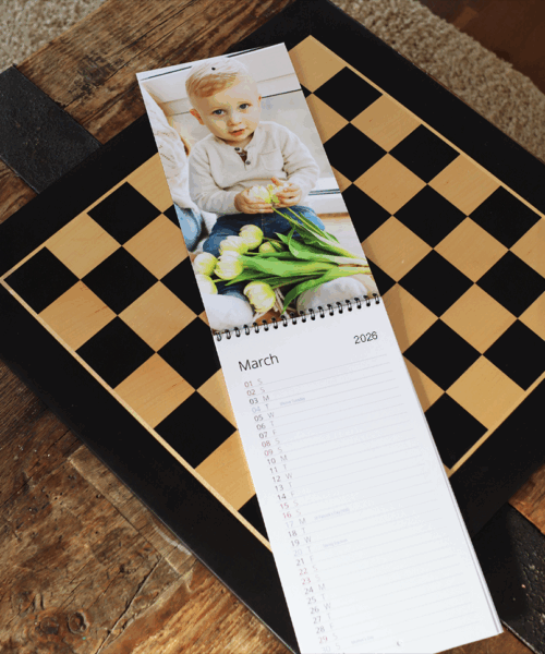 Personalised Slim Wall Calendar