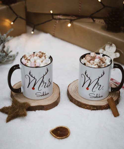 Christmas Personalised Mug - Mrs & Mr