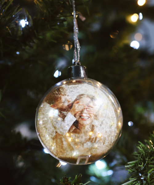 Alternative view of Personalised Glitter Photo Bauble