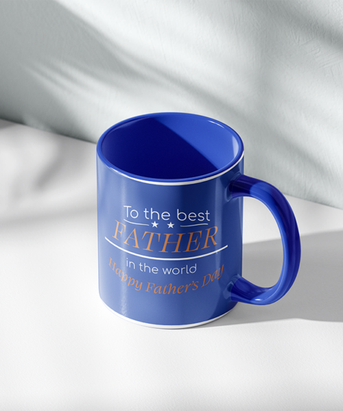 Blue Father's Day Mug Personalised