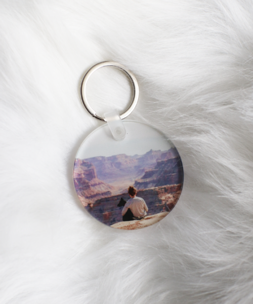 Alternative view of Personalised Shaped Acrylic Keyring