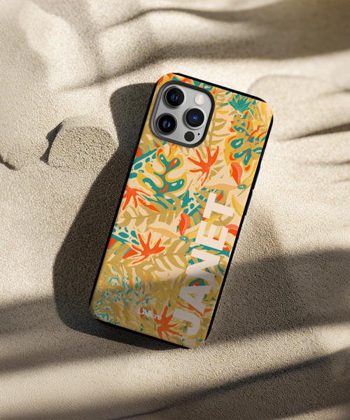 Green Print Phone Case