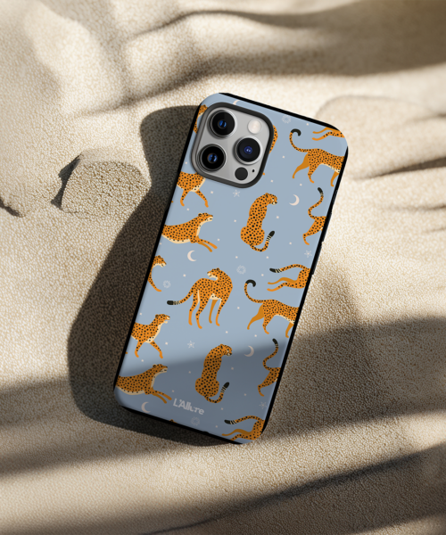 Blue Cheetah Phone Case