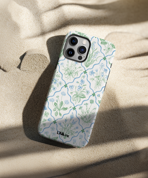 Green Blue Floral Phone Case