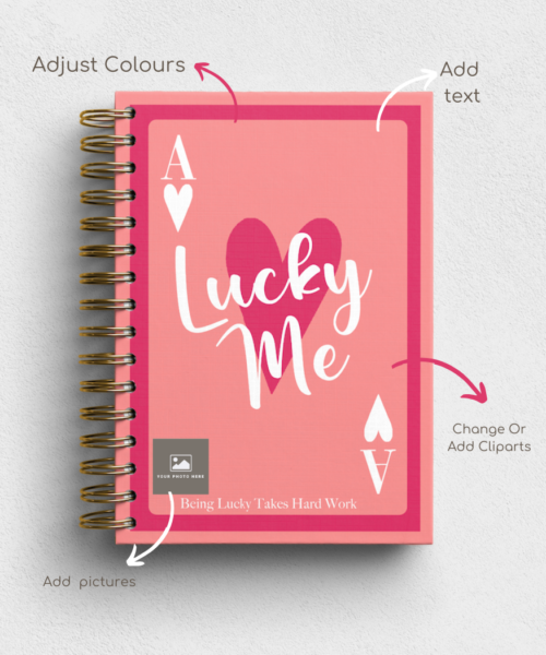 Alternative view of Lucky Me Personalised Hardback Notebook - Ruled, Plain or Planner