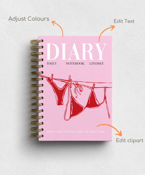 Alternative view of Summer Life Personalised Hardback Notebook - Ruled, Plain or Planner