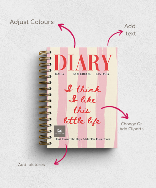 Alternative view of I Like This Little Life Personalised Hardback - Ruled, Plain or Planner