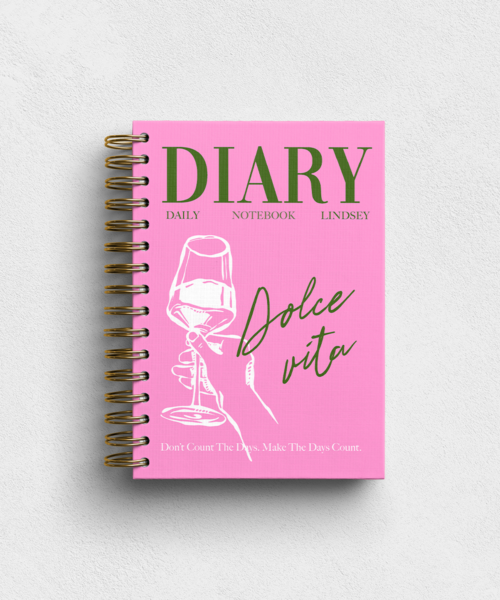 Pink Life Personalised Notebook