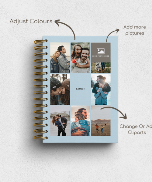 Alternative view of Blue Hour Personalised Hardback Notebook - Ruled, Plain or Planner
