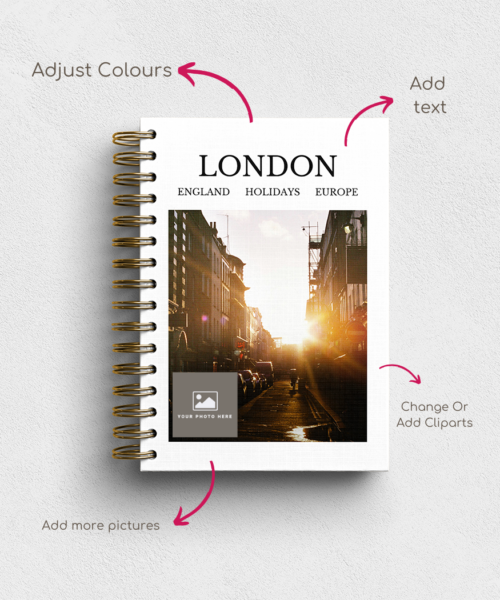 Alternative view of Holiday Personalised Hardback Notebook - Ruled, Plain or Planner