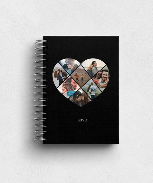 Heart Personalised Hardback Notebook