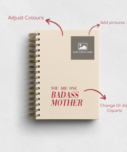 Alternative view of Badass Mother Personalised Hardback Notebook - Ruled, Plain or Planner