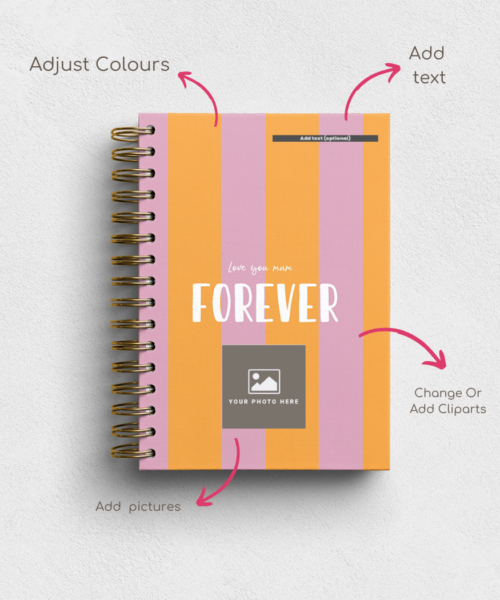 Alternative view of Mother’s Day Personalised Hardback Notebook - Ruled, Plain or Planner