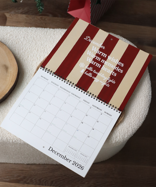 Alternative view of Striped A4 Personalised Landscape Wall Calendar