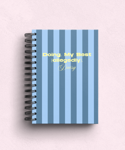 Doing My Best (Allegedly). Personalised Hardback Notebook - A5 or A6 - Ruled, Plain or Planner