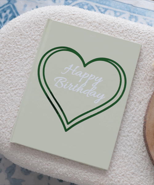 Birthday Hearts Foil PhotoBook