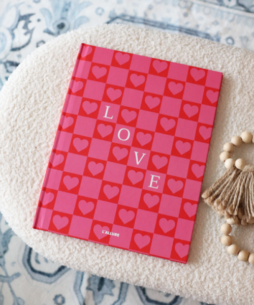 Alternative view of Heart Checkered Hardcover Coffee Table Photobook